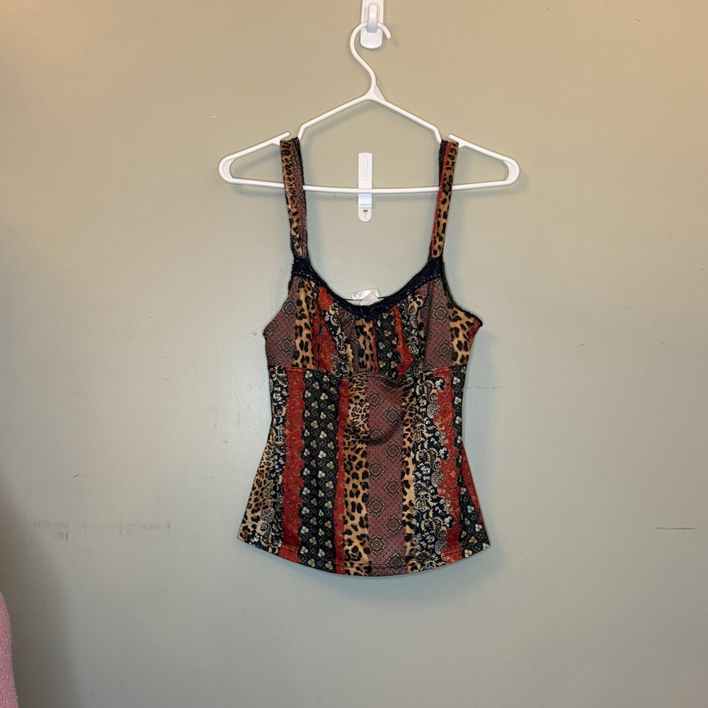 ARIANNE Tank Womens Multicolor Patchwork Jersey S